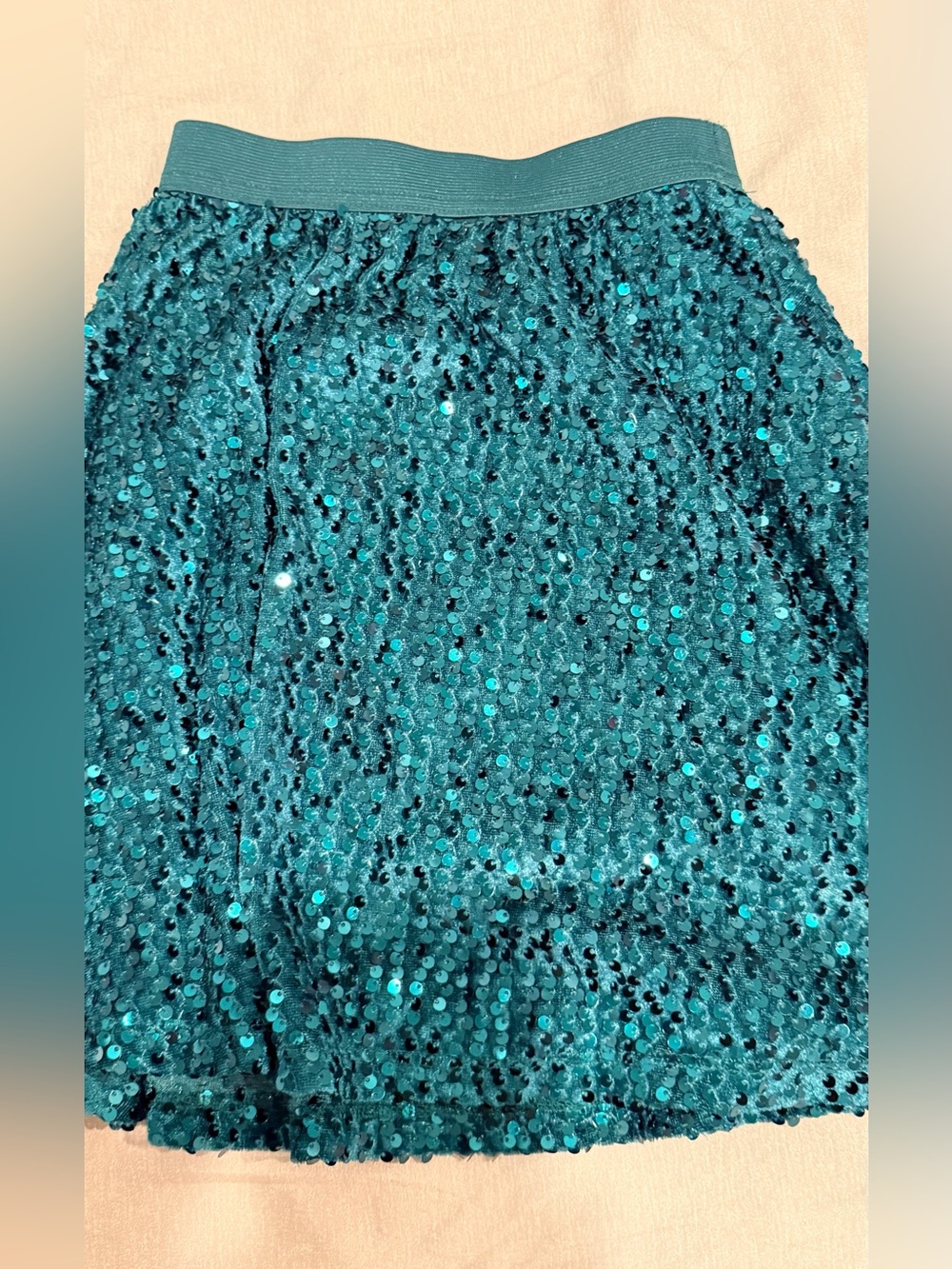 btween Teal Sequin Mini Skirt